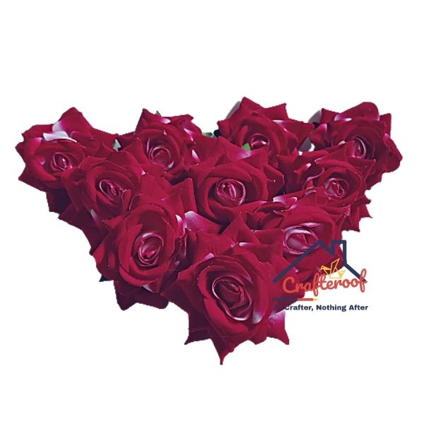 Dark pink Fabric Rose-10pcs/pack