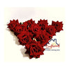 Dark Red Fabric Rose -10pcs/pack