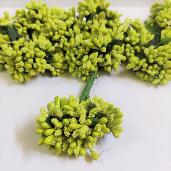 Neon Green Pollen Flower-144pc