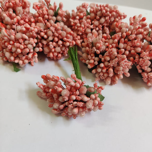 Rose Pink Pollen Flower-144pc