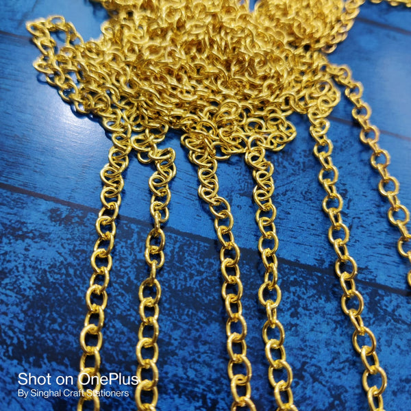 Golden Metal Chain - 1 M