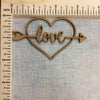 Heart Love Arrow - MDF Cutout