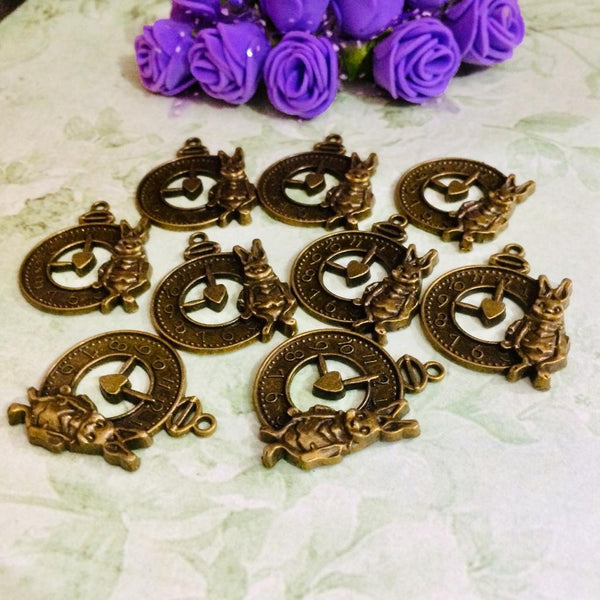 Clock Metal Charm #1
