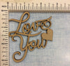 Love You - MDF Cutout