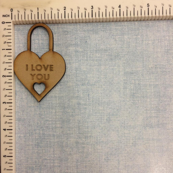 I Love You Lock - MDF Cutout