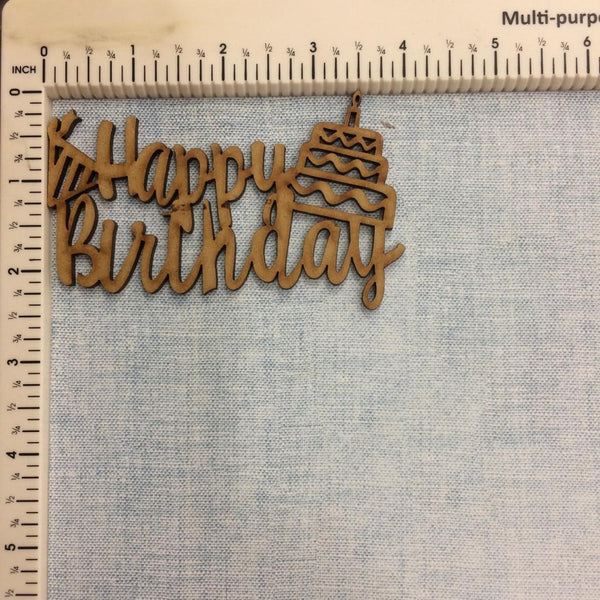 Happy Birthday - MDF Cutout