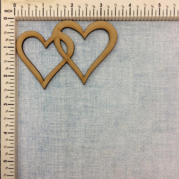 Double Heart Frame - MDF Cutout