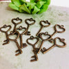 Heart Key Metal Charm