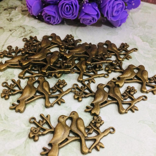 Birds Metal Charm