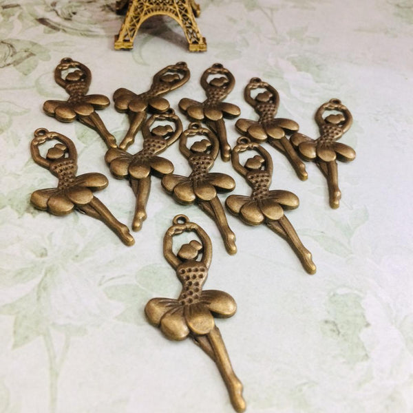Dancing Girl Metal Charm