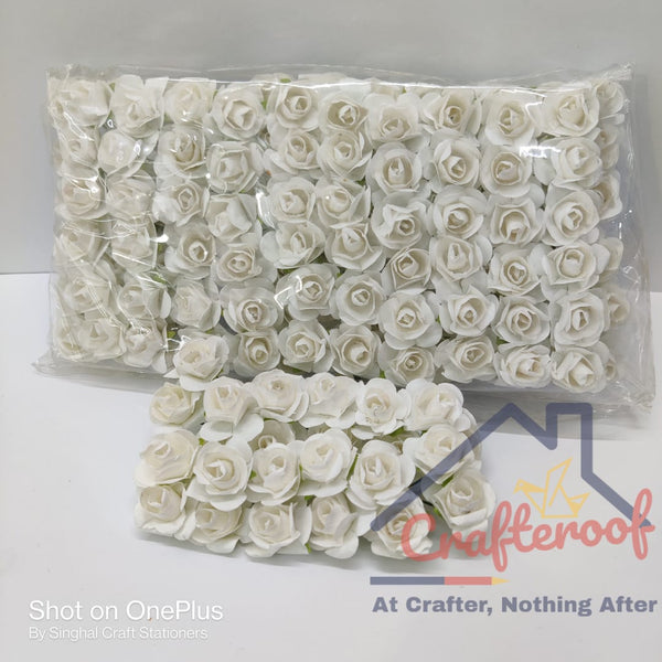 White Paper Flower- 144pcs/pack