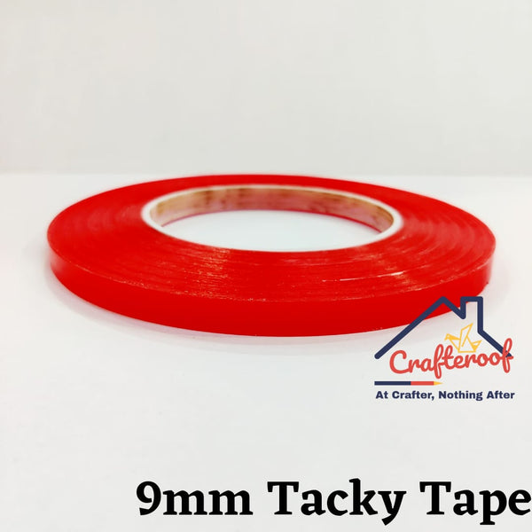 9 MM Red Tacky Tape - Double Sided Adhesive Tape
