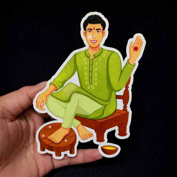 Wedding Boy Mehndi #10 - Printed Cutout