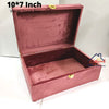 Coffee reddish velvet trunk box -10*7 inch