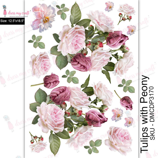 Tulips with Peony - Transfer Me (12.5"x18.5")