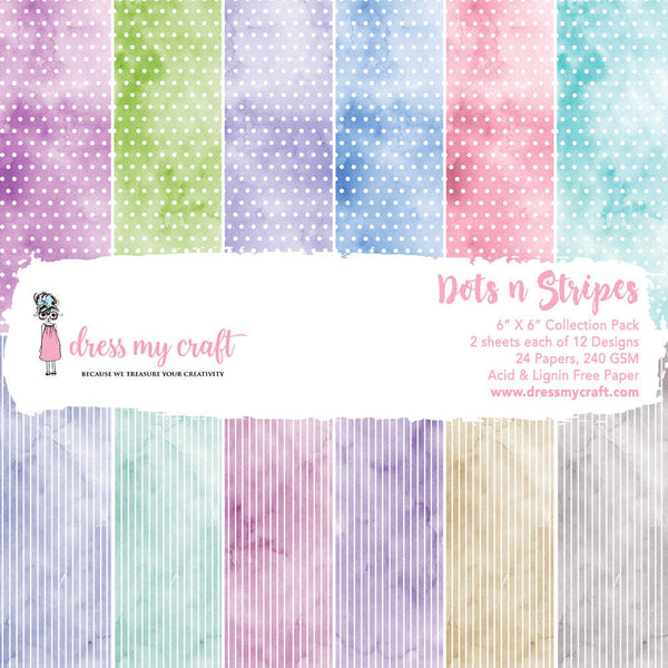 Dots n Stripes - 6"X 6" Paper Pad