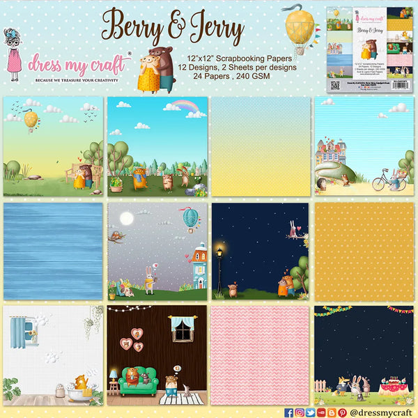 Berry & Jerry 12''x12'' Paper Pad