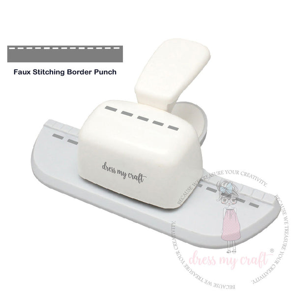 Faux stitching border punch