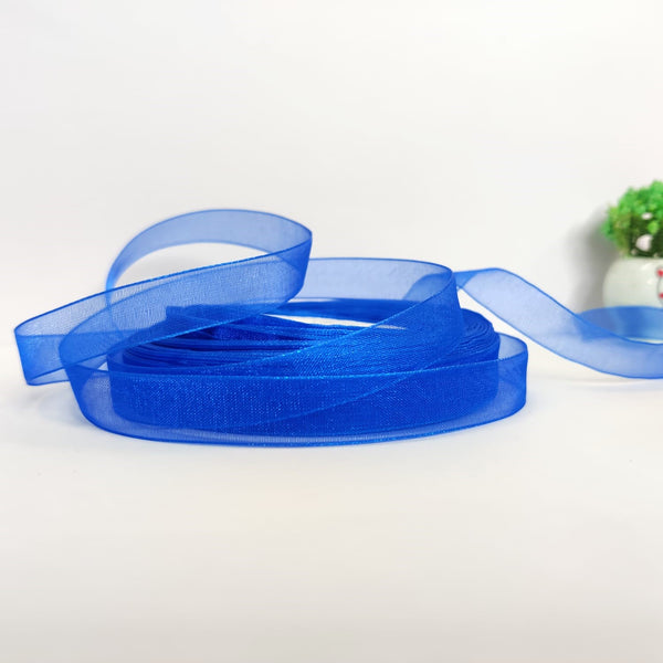 Dark Blue Organza Ribbon - 1/2 inch