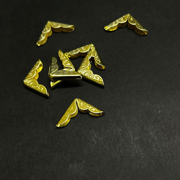 Designer Golden Metal Corner- 12pc/pack