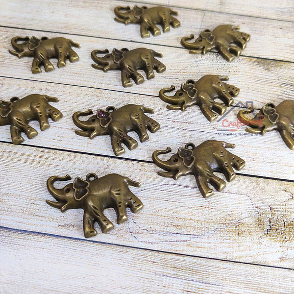 Elephant Metal Charm - 10pcs/pack