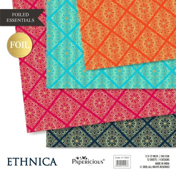Ethnica - Golden Foiled 12x12 inch / 12 sheets