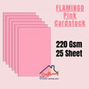 Flamingo Pink Cardstock 220Gsm -25Sheets