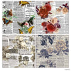 Floral Newsprint- 12*12 Paper Pack