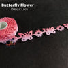 Flower n Butterfly – Pink – Diecut Lace