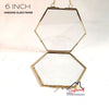 Hanging Hexagon Glass Frame - 6*5 Inch