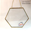 Hanging Hexagon Glass Frame - 8*7 Inch