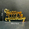 Happy Anniversary Golden Acrylic Cutout - 10pc/pack
