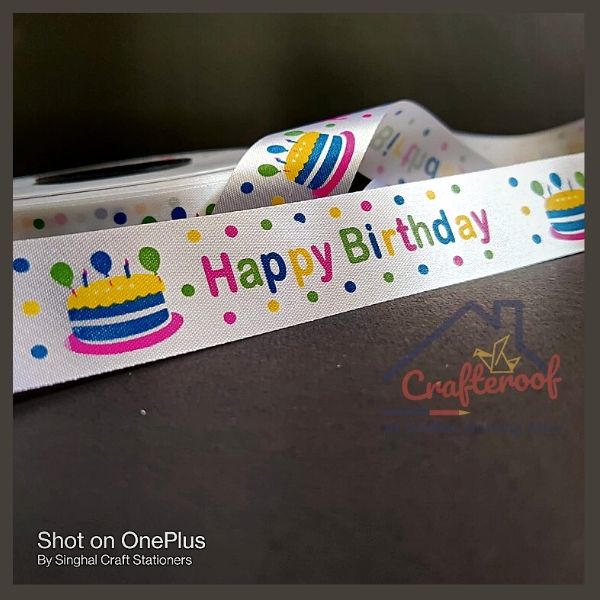 Happy Birthday Ribbon -10yrd/Pack