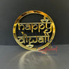Happy Diwali #2 Golden Acrylic Cutout - 10 pcs/pack