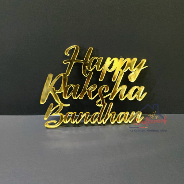 Happy Raksha Bandhan Acrylic Cutout - 2pc / pack