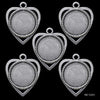 Heart Circle Silver Metal Frame
