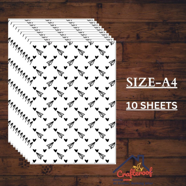 Heart Plane - A4 Designer Sheet