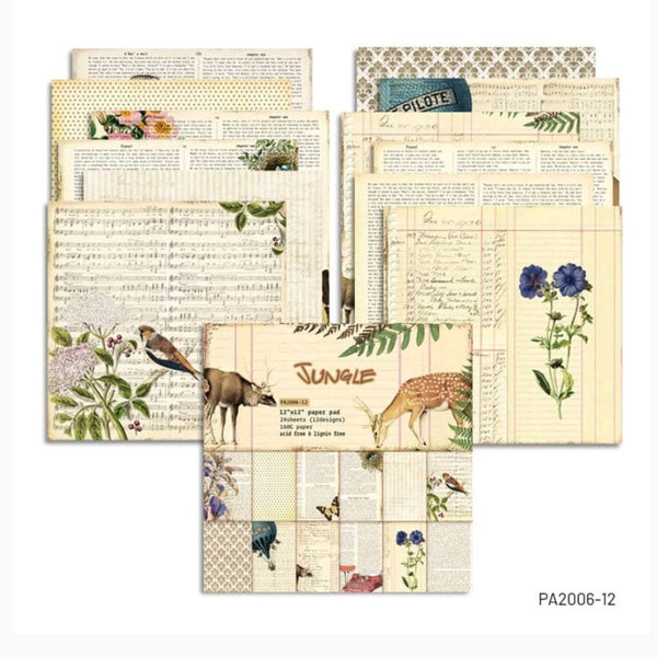 Jungle Vintage Papers - 12*12 inch