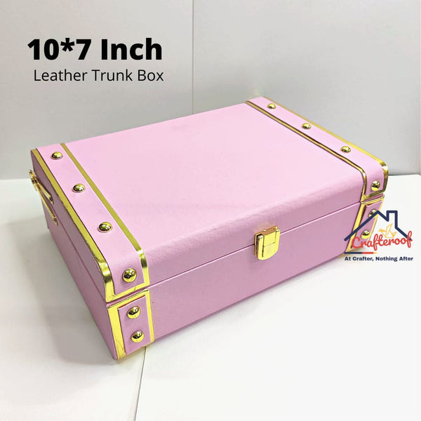 Leather Trunk Box - Lavender- 10*7 inch