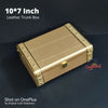 Leather Trunk Box – Golden – 10*7 inch