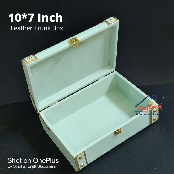 Leather Trunk Box – Teal Blue – 10*7 inch