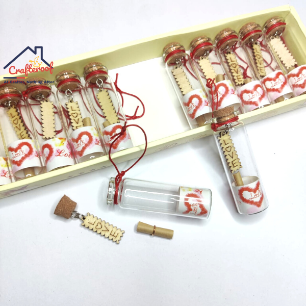 Love Cutout Message Bottle - 12pcs/pack