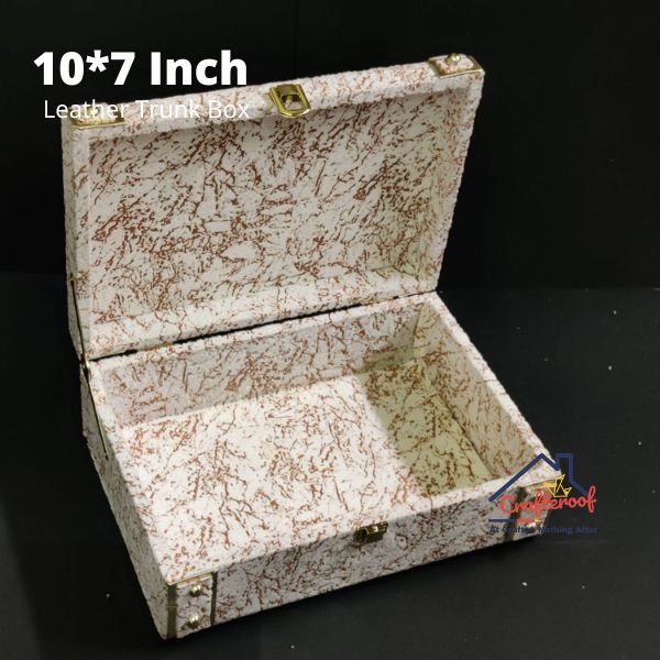 Marble Print Brown White Trunk Box - 10*7 inch