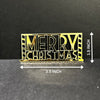 Merry Christmas #5 Golden Acrylic Cutout – 10pcs/pack