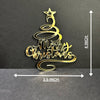Merry Christmas #5 Golden Acrylic Cutout – 10pcs/pack