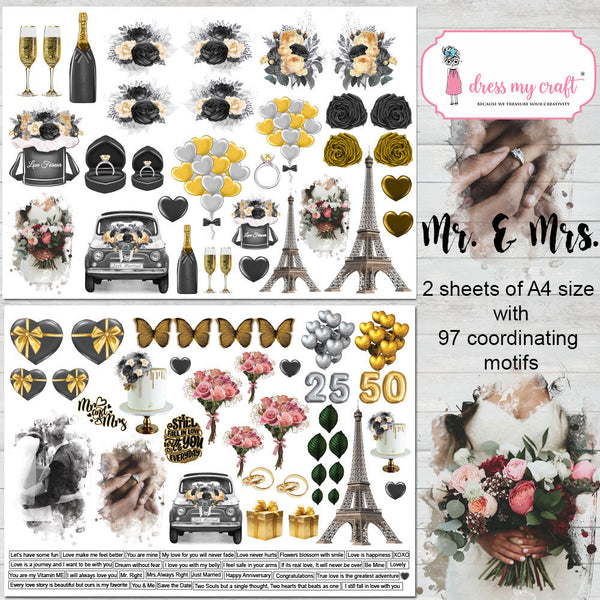 Mr. & Mrs. Motif Sheet