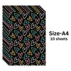 MultiColor Heart - A4 Designer Sheets