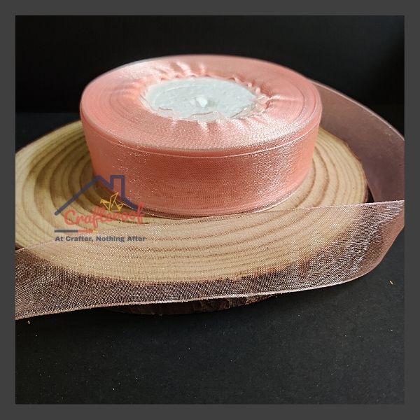 Organza Ribbon 1 inch - Peach