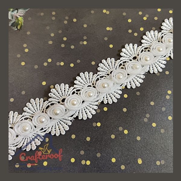 Oval Swirl Lace#1 - White