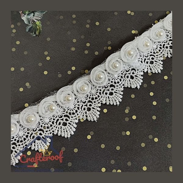 Oval Swirl Lace#2 - White